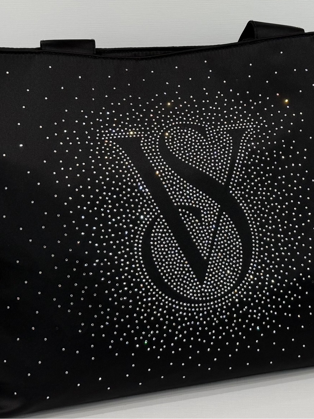 Victoria's Secret Black Tote with Crystal VS Logo - Picture 2 of 6